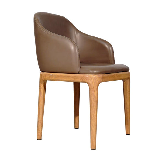 Ava Leather Dining Chair For Restaurant And Cafe