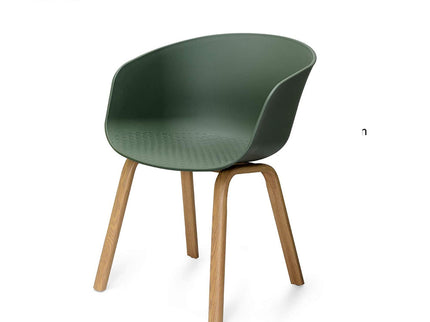 Bowlup Imported Cafetaria Chair With fiber and wooden legs GHMC02