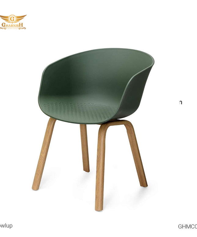 Bowlup Imported Cafetaria Chair With fiber and wooden legs GHMC02