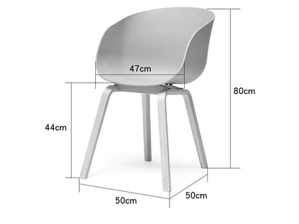 Bowlup Imported Cafetaria Chair With fiber and wooden legs GHMC02