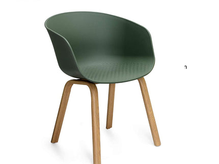 Bowlup Imported Cafetaria Chair With fiber and wooden legs GHMC02
