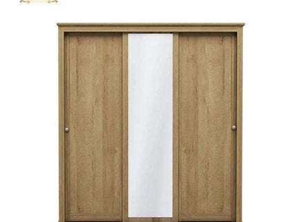 Gharnish 3 Door Sliding Wardrobe Oak Vineer GHST003-Gharnish-storage cabinets,wadrobes