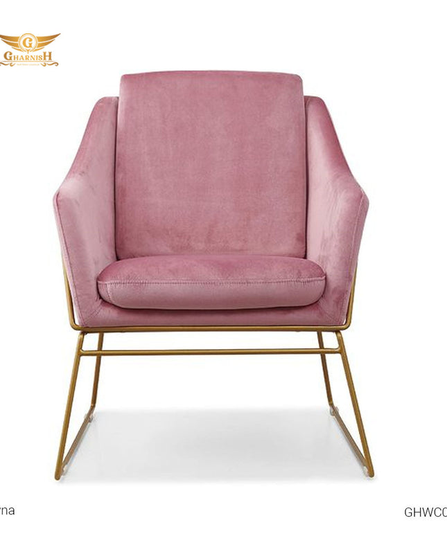 Dyna Accent Chair With Gold PVD Coated Frame GHWC012