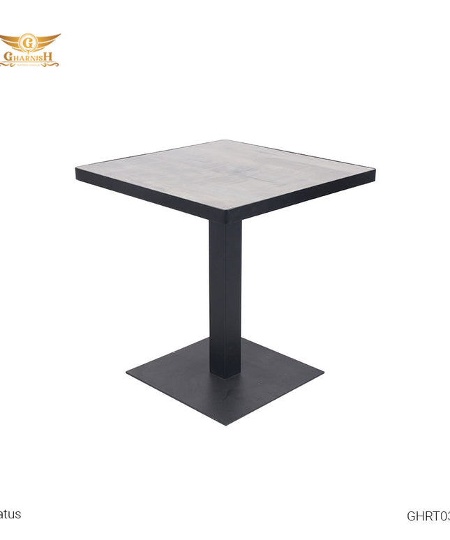 Flatus 2 Seater Cafe/Restaurant Dining Table with Wooden Top GHRT03