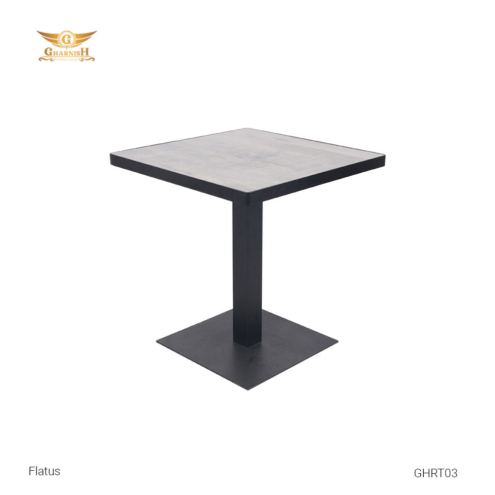 Flatus 2 Seater Cafe/Restaurant Dining Table with Wooden Top GHRT03