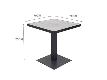 Flatus 2 Seater Cafe/Restaurant Dining Table with Wooden Top GHRT03