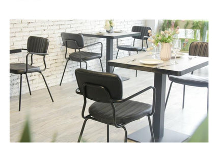 Flatus 2 Seater Cafe/Restaurant Dining Table with Wooden Top GHRT03