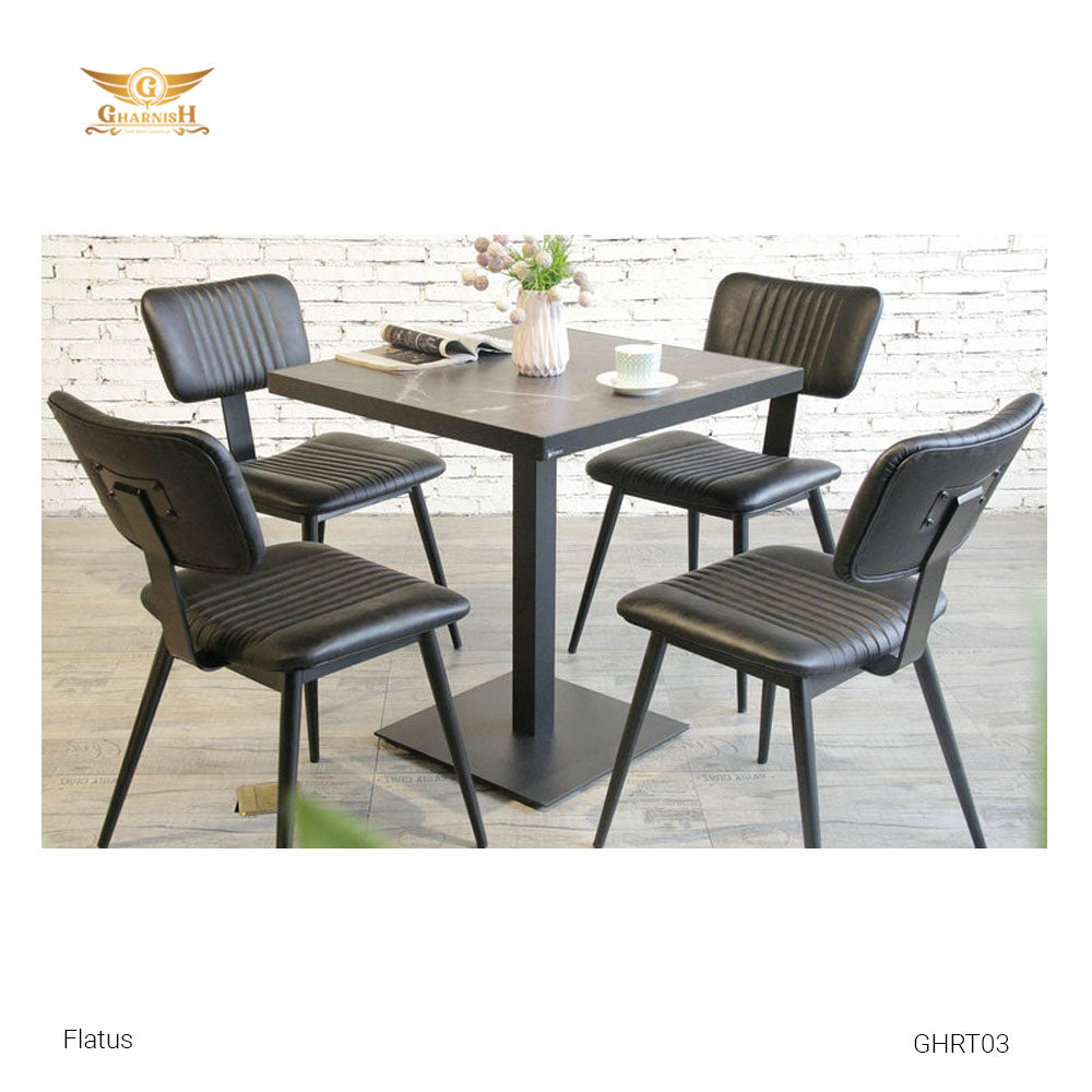 Flatus 2 Seater Cafe/Restaurant Dining Table with Wooden Top GHRT03