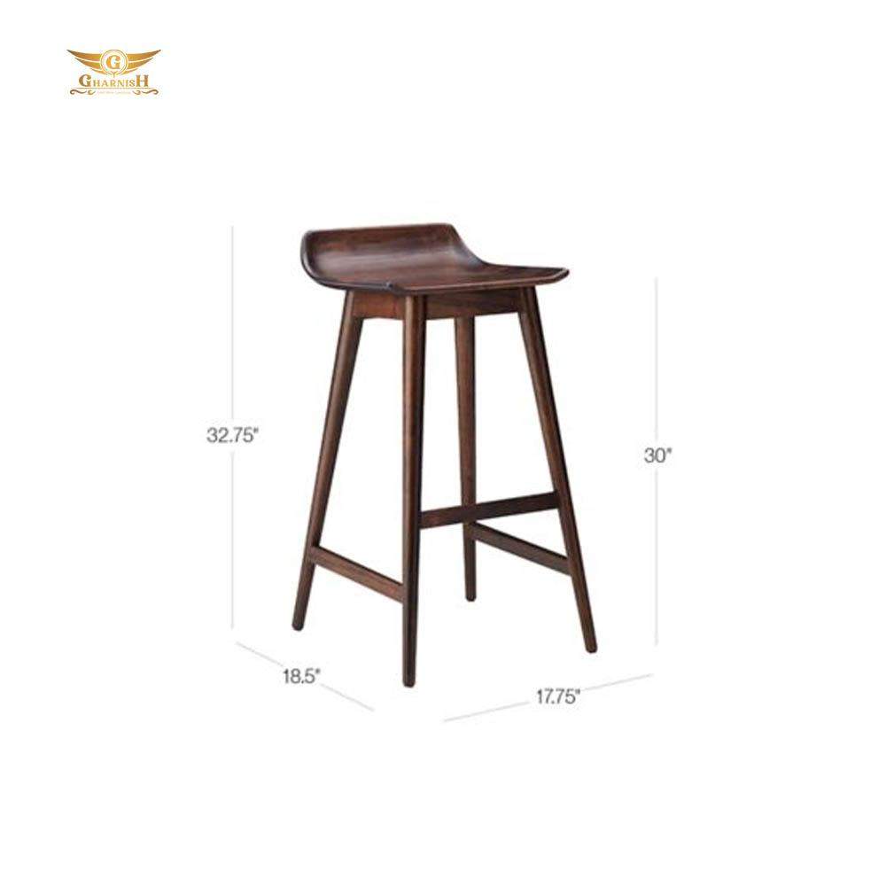 Gharnish Premium Teakwood Bar Chair - GHBC01-Gharnish-bar chairs,Chairs