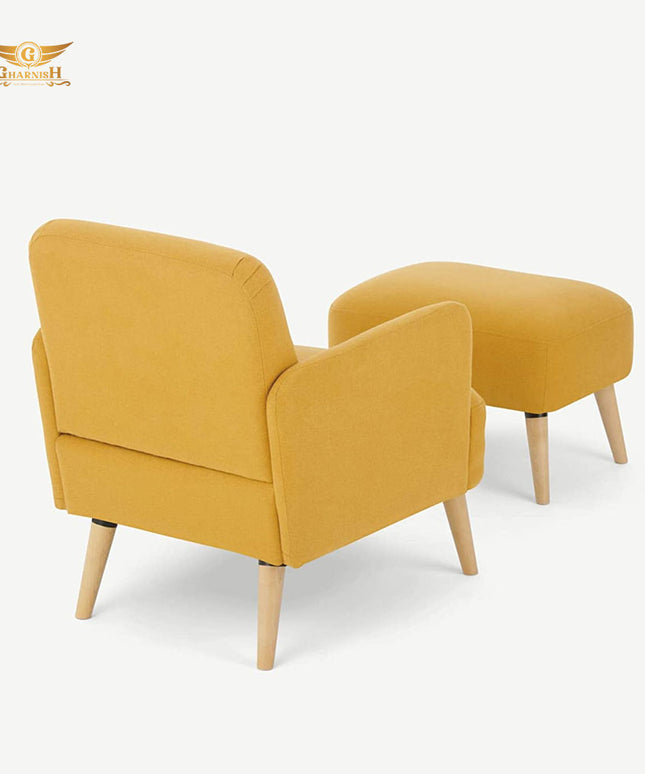 Gharnish Yello Lounge Chair with Foot Rest GHWC010