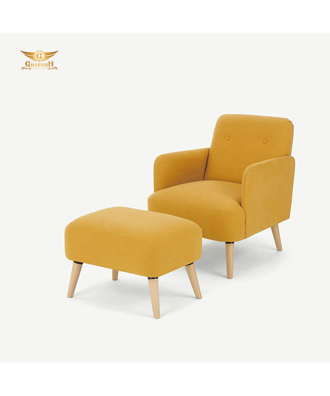 Gharnish Yello Lounge Chair with Foot Rest GHWC010