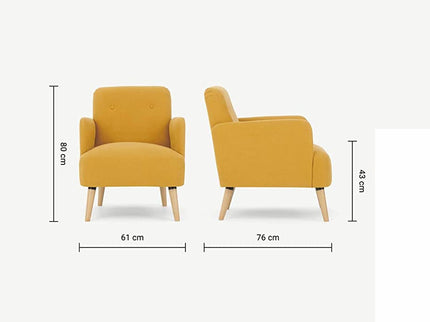 Gharnish Yello Lounge Chair with Foot Rest GHWC010