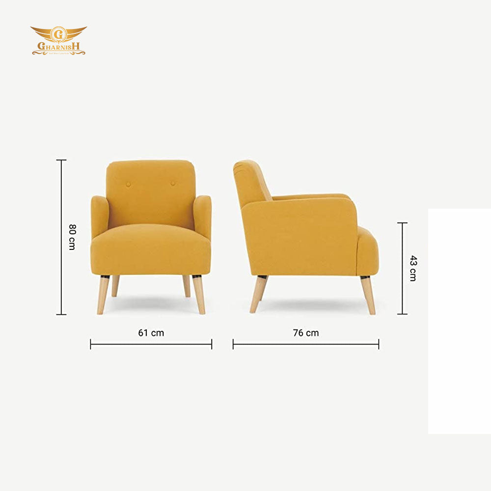 Gharnish Yello Lounge Chair with Foot Rest GHWC010