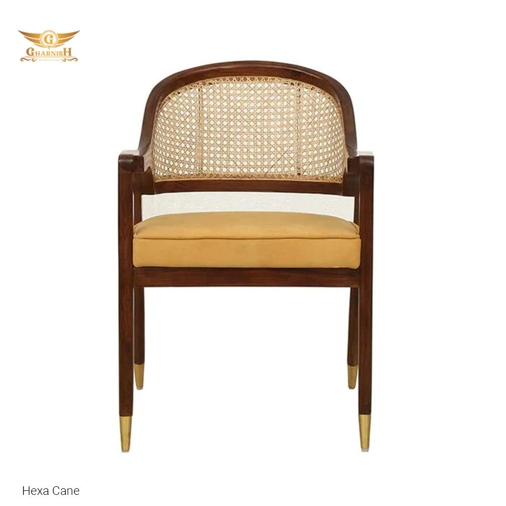 Hexa Cane Teakwood Restaurant Chair