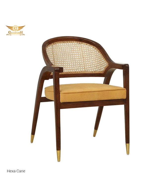 Hexa Cane Teakwood Restaurant Chair