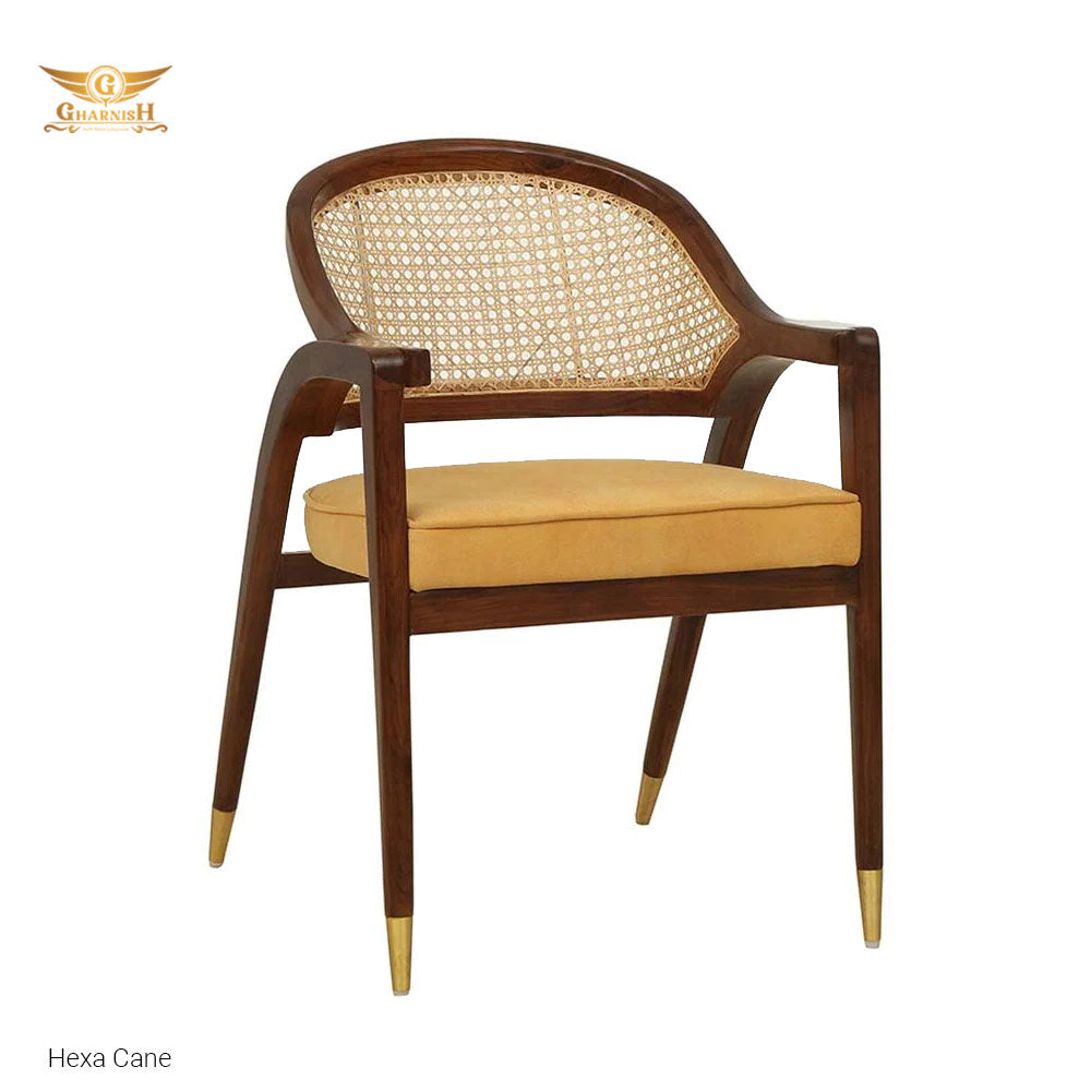 Hexa Cane Teakwood Restaurant Chair