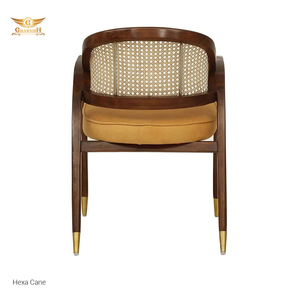 Hexa Cane Teakwood Restaurant Chair