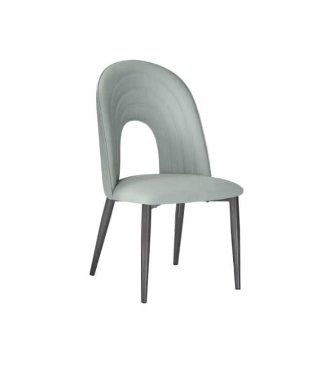 IG Leather Dining Chairs for Restaurant or Home Grey color