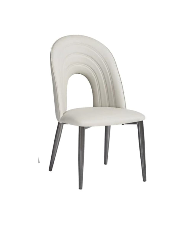 IG Leather Dining Chairs for Restaurant or Home Half white color