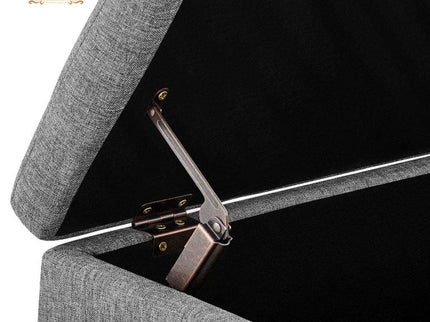 Gharnish Upholstered Storage Ottoman (Charcoal, Light Grey) GHO005-Gharnish-furniture in hyderabad,Hyderabad storage unit makers,Ottoman storage,Ottoman storage in hyderabad,Ottoman storage makers in Hyderabad