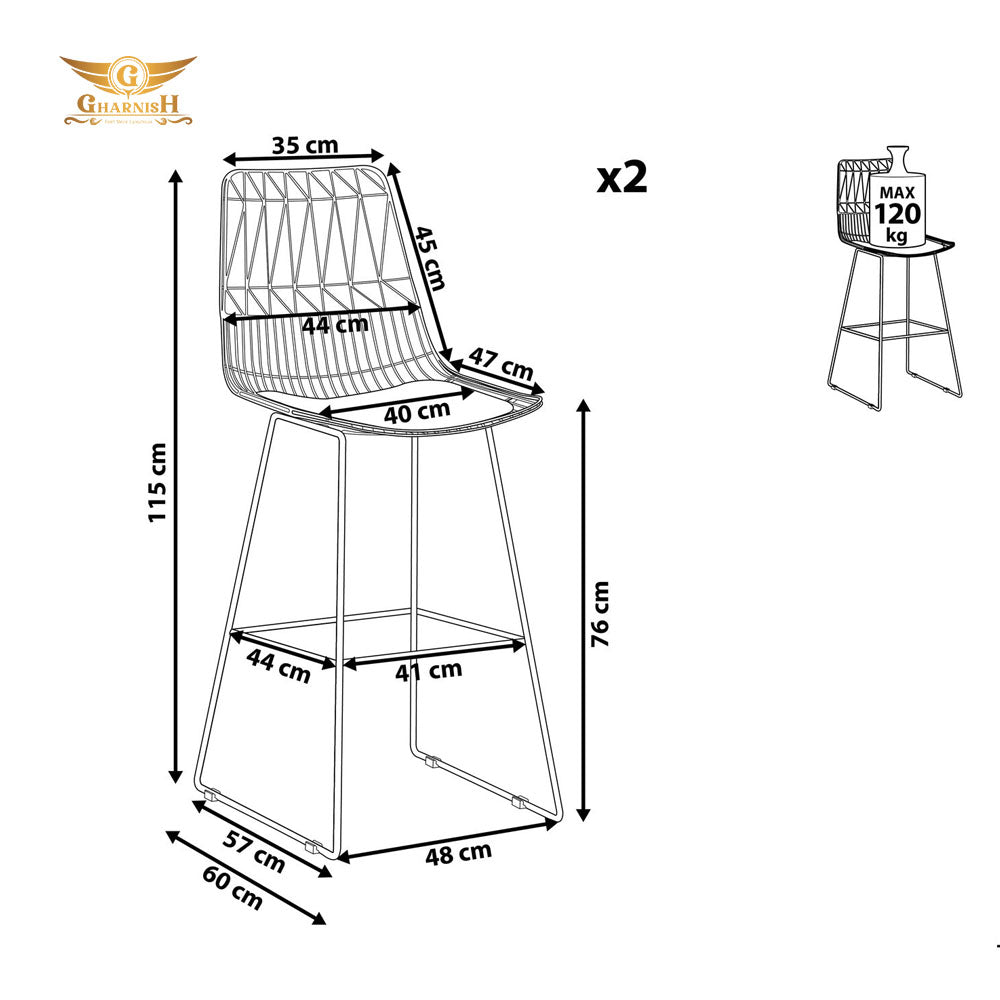 Parrot Bar GOLD PVD Premium Bar Chair