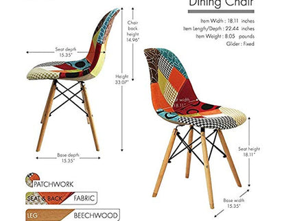 Patchwork Modern Cafe Chair Imported GHMC05