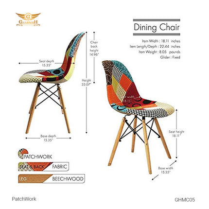 Patchwork Modern Cafe Chair Imported GHMC05