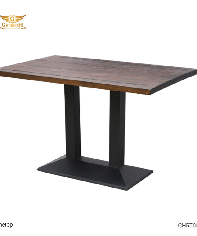 4 Seater Restaurant Table with Pinewood Top and MS base GHRT05