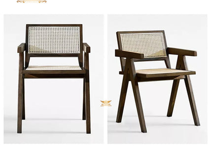 Rattan Box - Cane Made Teakwood Dining Chair GHDC012