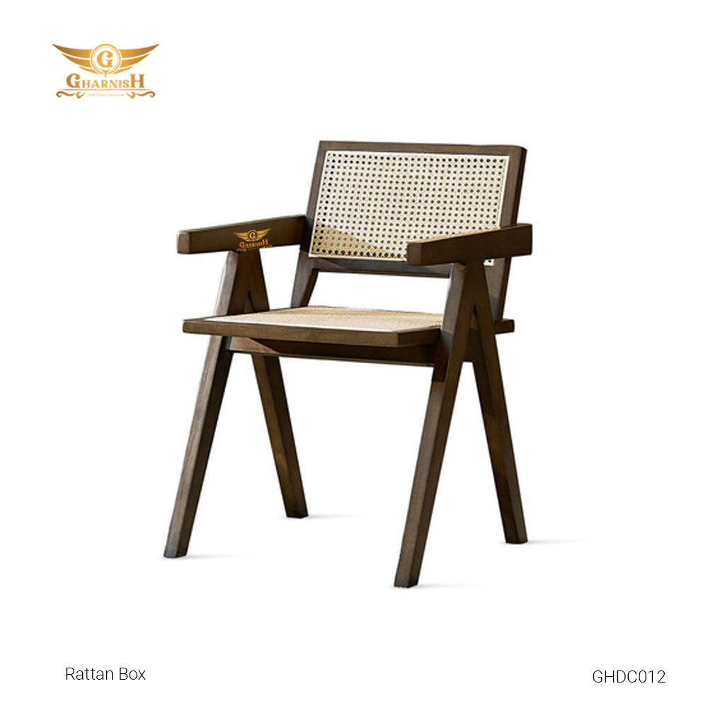 Rattan Box - Cane Made Teakwood Dining Chair GHDC012