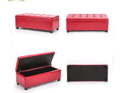 Gharnish Storage Ottoman Stool Leather RED GHPF003-Gharnish-Foldable Storage in hyderabad,Foldable Storage Stool Orange Colour,Gharnish center table,Hyderabad storage unit makers,office furniture,Ottoman,Ottoman storage,Ottoman storage in hyderabad,Ottoman storage makers in Hyderabad,Storage Ottoman Stool