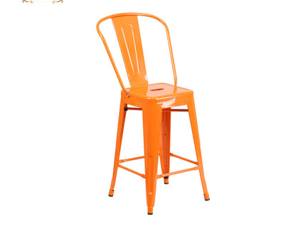 Tolix High Back Bar Stool