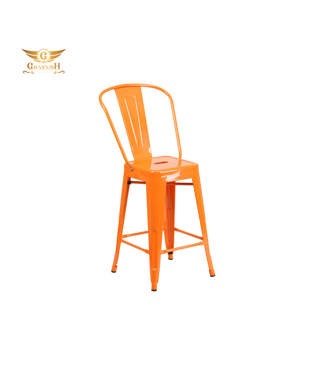Tolix High Back Bar Stool