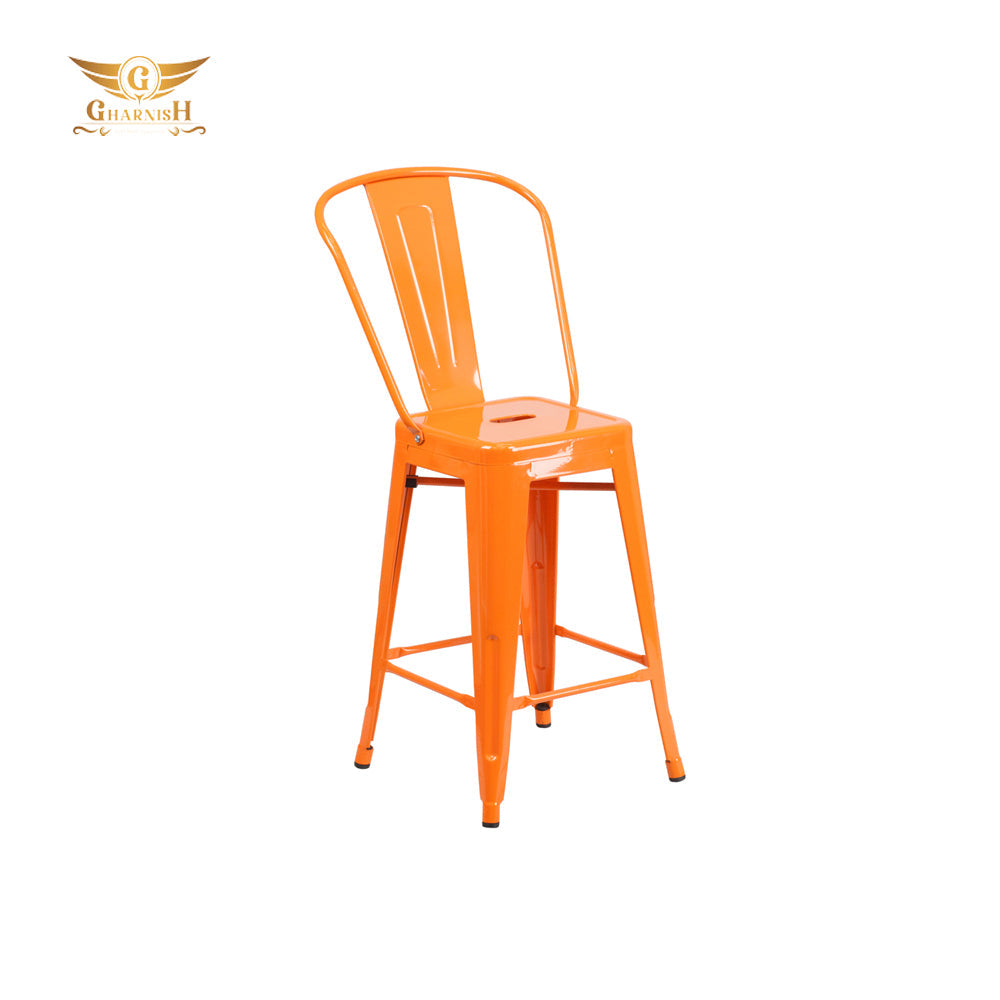 Tolix High Back Bar Stool