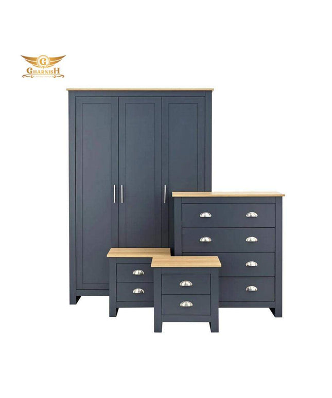 Gharnish 4 Piece Storage Set for Bed Room Blue GHST002-Gharnish-storage cabinets,Storage racks in hyderabad,storage units