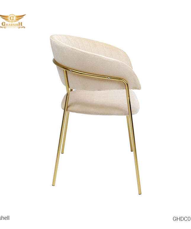 C'Shell Dining Chair - Velvet and PVD Coated Frame GHDC018