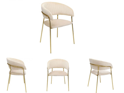 C'Shell Dining Chair - Velvet and PVD Coated Frame GHDC018