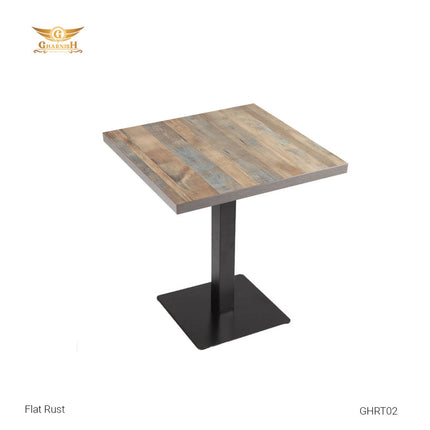 Flat Rust 2 Seater Restaurant Dining Table GHRT02