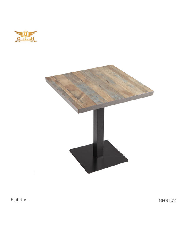 Flat Rust 2 Seater Restaurant Dining Table GHRT02