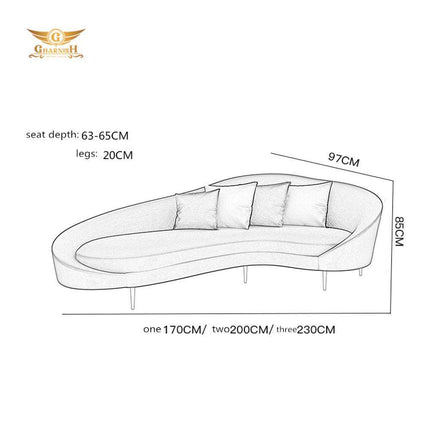 Half Moon Modern Sofa For Luxury Homes by Gharnish GHSF036-Gharnish-furniture in hyderabad,L shape sofa,lavish furniture hyderabad,Luxury Furniture,Modern sofa